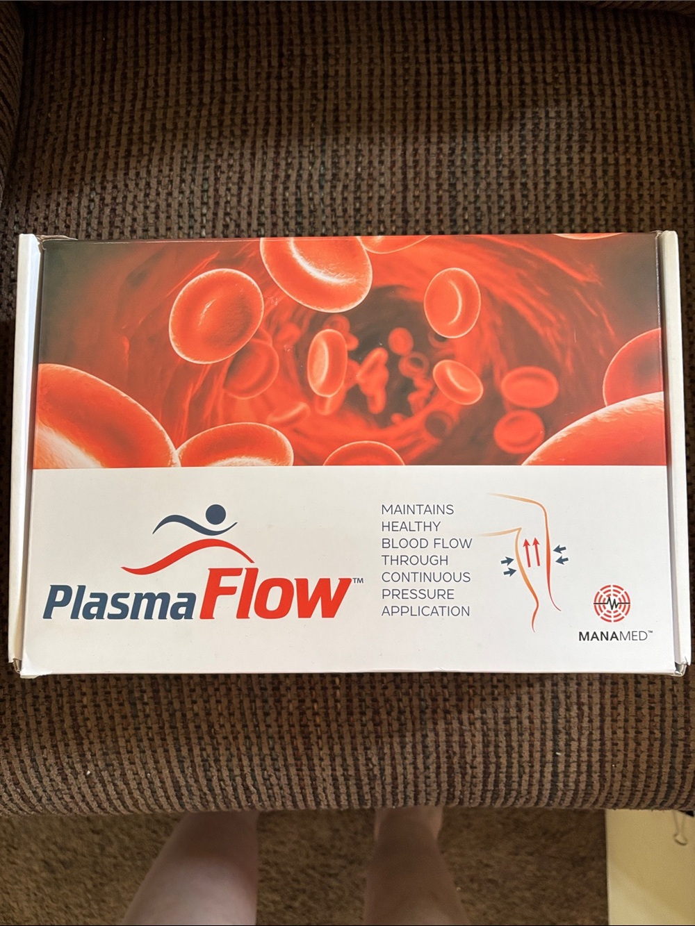 PlasmaFlow Compression Therapy Device for prevention of deep vein thrombosis